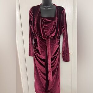 Bluebelle Maternity NWT maroon tie dress